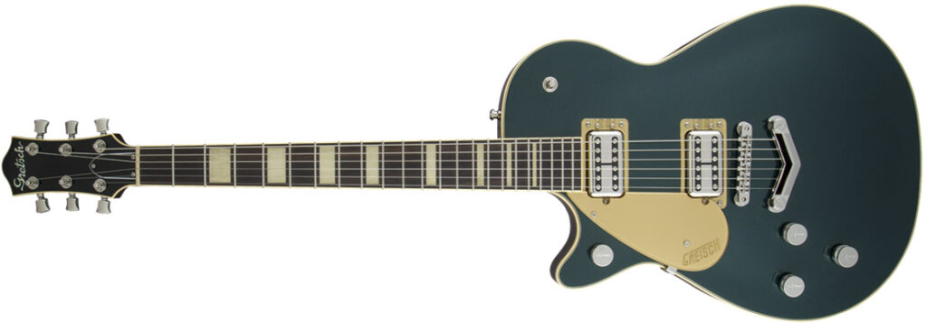 Left Handed Gretsch Guitars - G6228LH Players Edition Jet BT with V-Stoptail (Cadillac Green Metallic Finish)