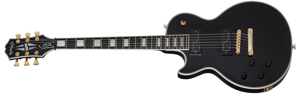 Left Handed Epiphone Guitars - Matt Heafy Les Paul Custom Origins (Ebony Finish)