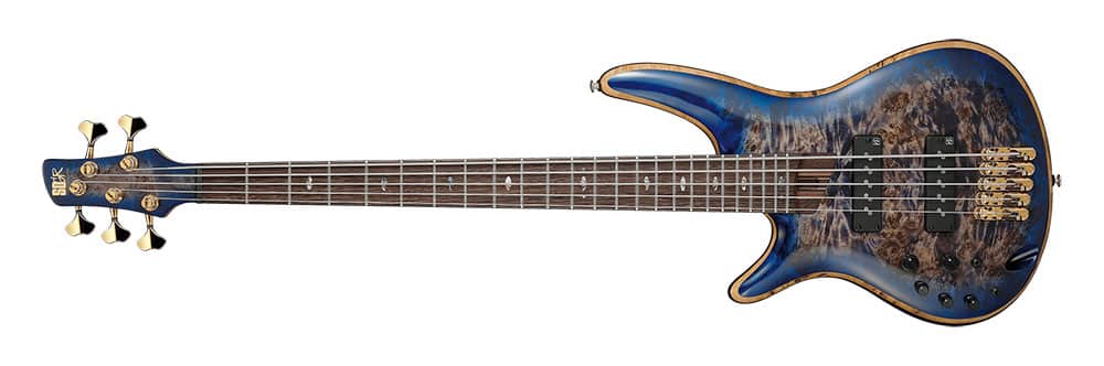 Left handed Ibanez Guitars - SR2605L bass guitar (Cerulean Blue Burst Finish)