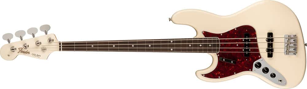 Left Handed Fender Guitars - American Vintage II 1966 Jazz Bass (Olympic White Finish)
