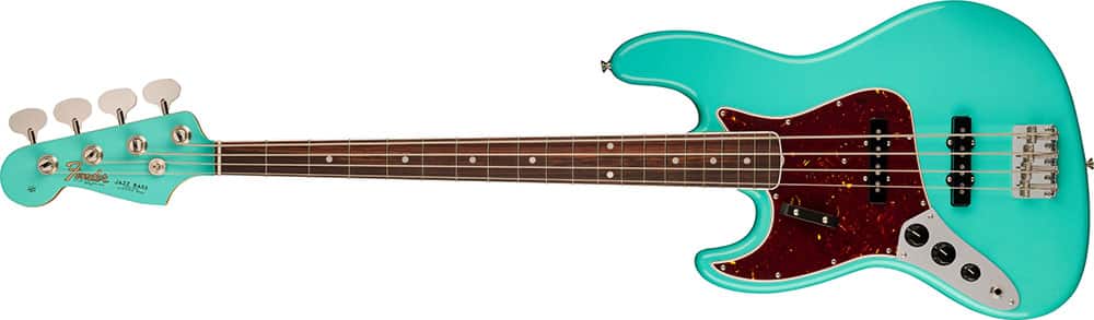 Left Handed Fender Guitars - American Vintage II 1966 Jazz Bass (Sea Foam Green Finish)