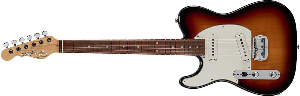 Left Handed G&L Guitars - Fullerton Deluxe ASAT Special Lefty with 3-Tone Sunburst finish