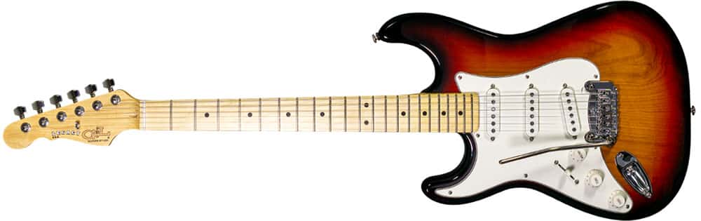 Left Handed G&L Guitars - Fullerton Deluxe Legacy Lefty with 3-Tone Sunburst finish