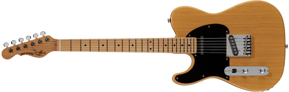 Left Handed G&L Guitars - Fullerton Deluxe ASAT Classic Lefty with Butterscotch Blonde finish
