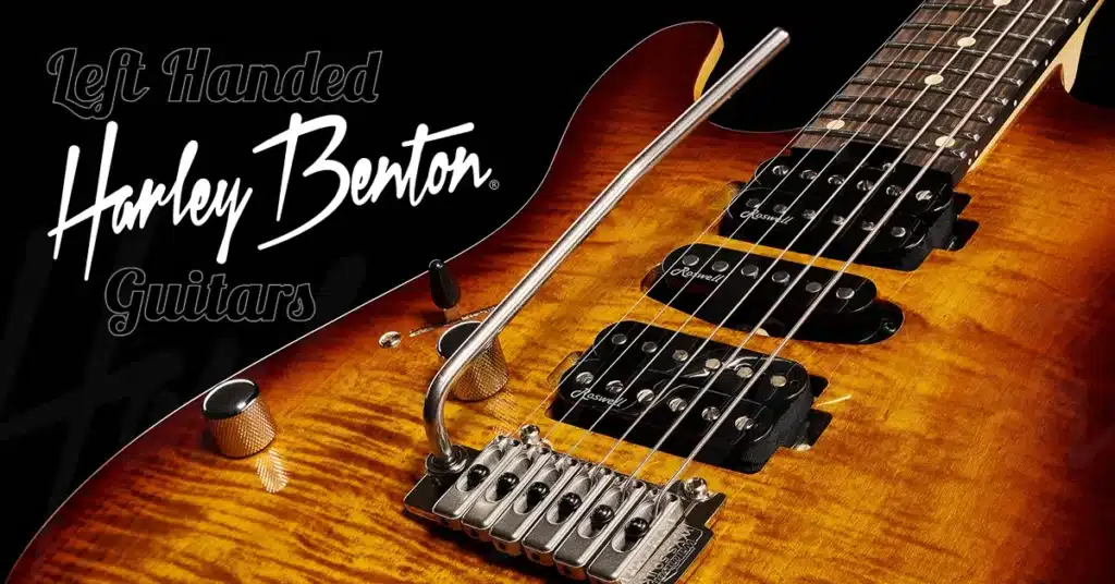 Left Handed Harley Benton Guitars - Body of a Harley Benton Fusion-III HSH LH Roasted with a Flamed Bengal Burst finish