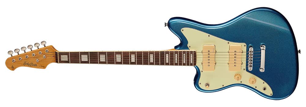 Left handed Harley Benton Guitars - JA-60 LH in Lake Placid Blue finish