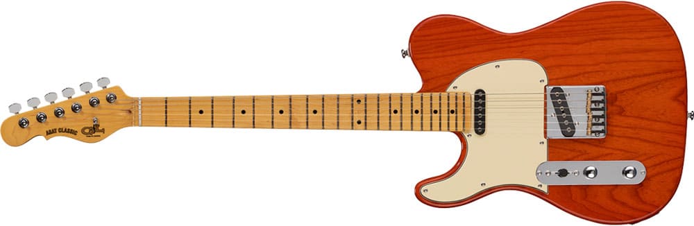 Left Handed G&L Guitars - Tribute Series ASAT Classic Lefty with Clear Orange finish