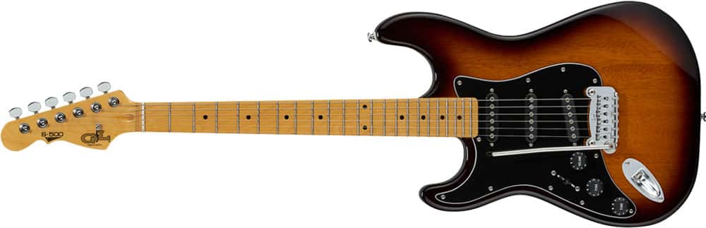 Left Handed G&L Guitars - Tribute Series S-500 Lefty with Tobacco Sunburst finish