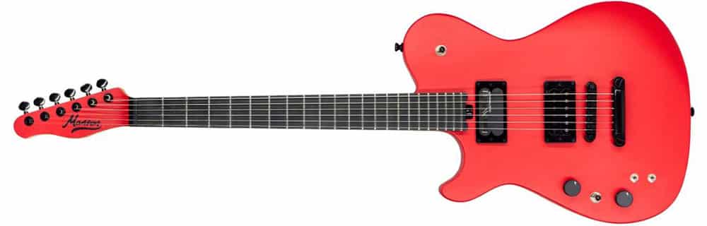 Left Handed Manson Electric Guitars - MA Evo Sustainiac (Satin Fire Red)
