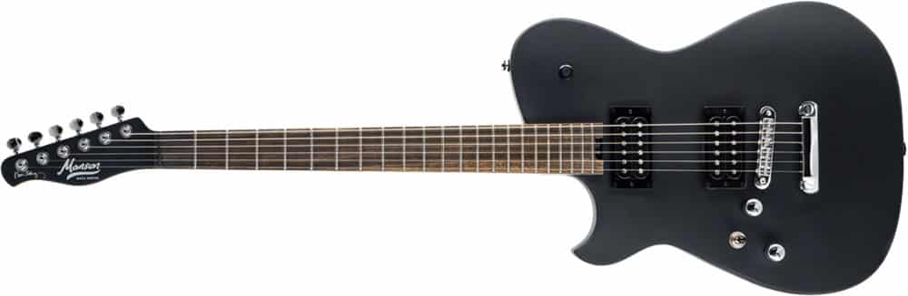 Left Handed Manson Electric Guitars - Meta Series MBM-2 (Dry Satin Black)