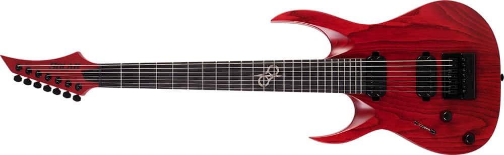 Left Handed Solar Guitars - A1.7TBR LH with a Trans Blood Red Matte finish