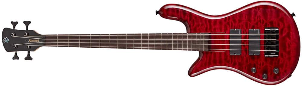 Left Handed Spector Bass Guitars - Bantam 4 (Black Cherry)