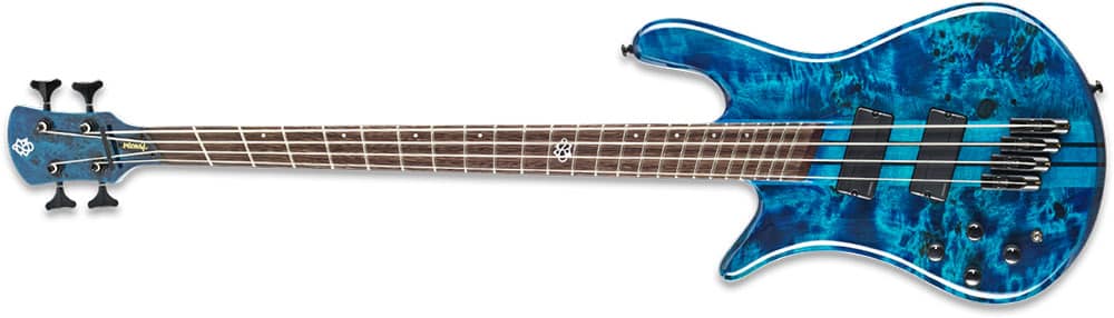 Left Handed Spector Bass Guitars - NS Dimension 4 (Black & Blue)