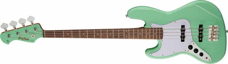 Left handed Harley Benton bass guitars - JB-62 LH CC SFG (Seafoam Green)