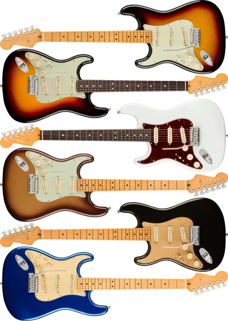 Left Handed Fender Guitars - American Ultra Stratocaster (Ultraburst, Arctic Pearl, Mocha Burst, Texas Tea, Cobra Blue)