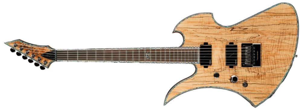 Left Handed B.C. Rich Guitars - Mockingbird Extreme Exotic Evertune in Spalted Maple Natural finish