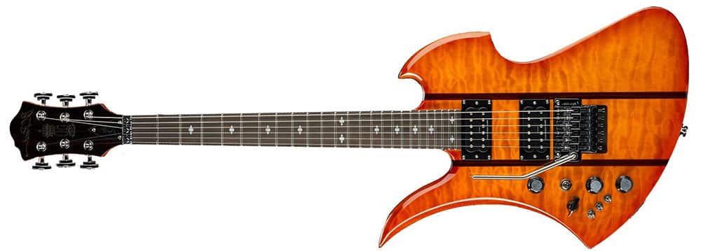 Left Handed B.C. Rich Guitars - Mockingbird Legacy ST with Floyd Rose in Honey Burst finish