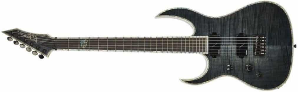 Left Handed B.C. Rich Guitars - Shredzilla Extreme Exotic (Flame Maple Top with Trans Black finish)