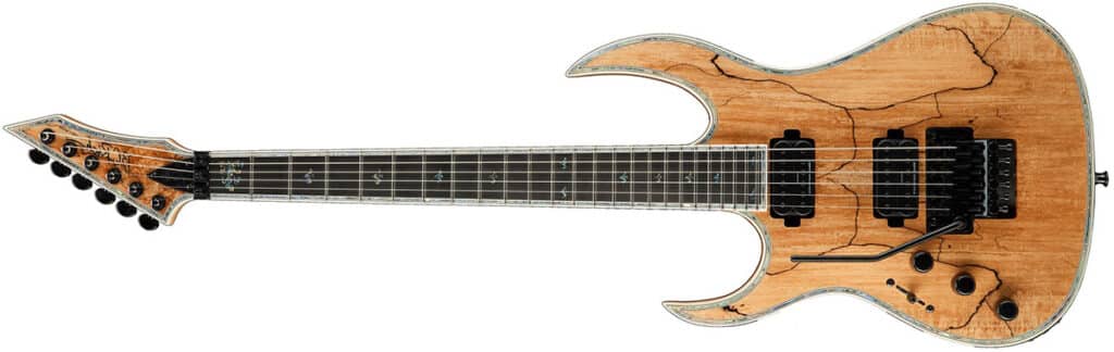 Left Handed B.C. Rich Guitars - Shredzilla Prophecy Exotic Archtop with Floyd Rose (Spalted Maple Top)