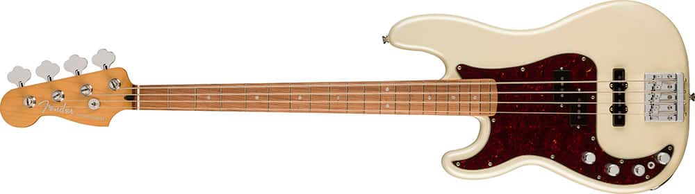 Left Handed Fender Bass Guitars - Player Plus Precision Bass (Olympic Pearl)