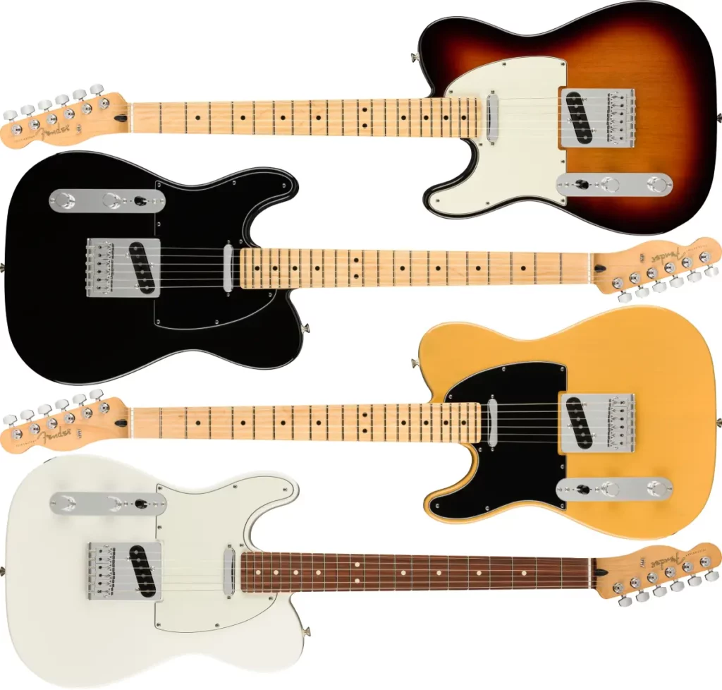 Left Handed Fender Guitars - Player Telecaster (3-Color Sunburst, Black, Butterscotch Blonde, Polar White)