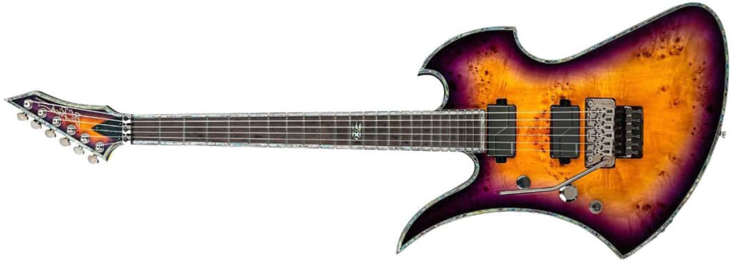 Left Handed B.C. Rich Guitars - Mockingbird Extreme Exotic Floyd Rose in Purple Haze finish