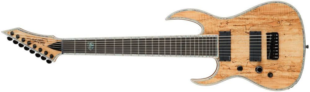 Left Handed B.C. Rich Guitars - Shredzilla Extreme 7 Exotic (Spalted Maple Top)