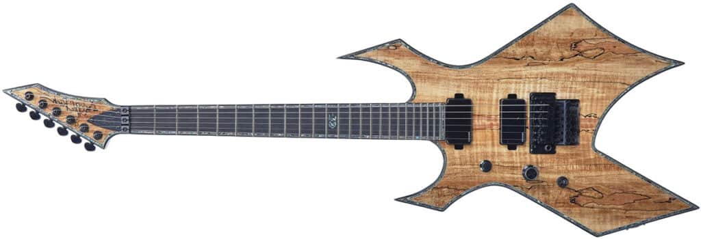 Left Handed B.C. Rich Guitars - Warlock Extreme Exotic with Floyd Rose (Spalted Maple Top)
