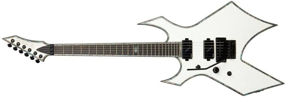 Left Handed B.C. Rich Guitars - Warlock Extreme with Floyd Rose (Matte White finish)