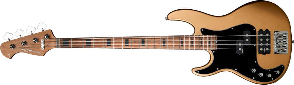 Left Handed Harley Benton Bass Guitars - Anniversary Special Edition Enhanced 25TH LH with Firemist finish