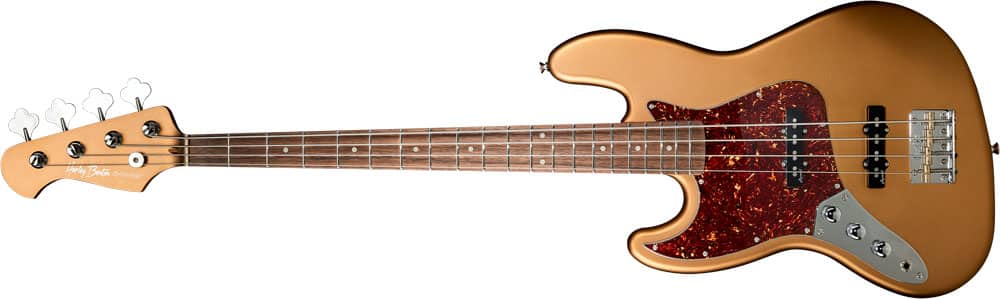 Left Handed Harley Benton Bass Guitars - Anniversary Special Edition JB-25TH LH with Firemist finish