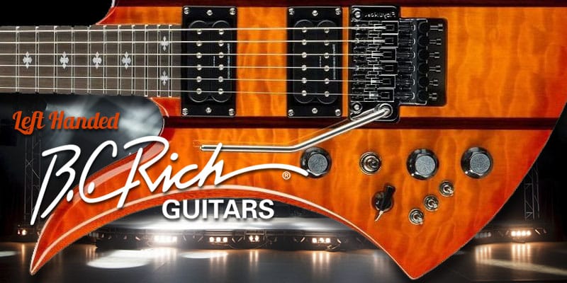 Left Handed B.C. Rich Guitars - A lefty B.C. Rich Mockingbird Legacy ST with Floyd Rose with a Honey Burst finish