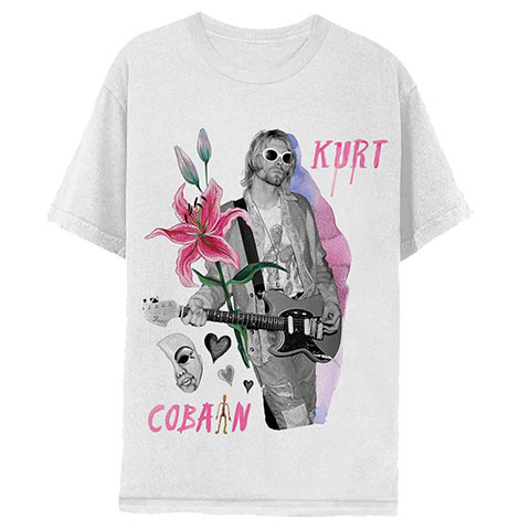 Left handed guitar shirts - Kurt Cobain Portrait
