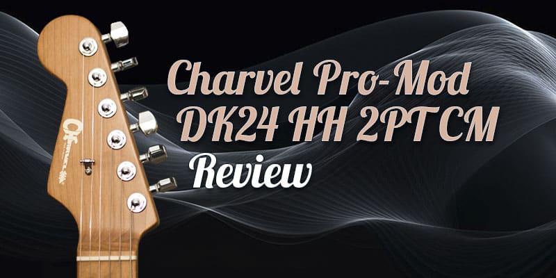 Charvel Pro-Mod DK24 HH 2PT CM Review - Headstock of the left handed Satin Shell Pink model