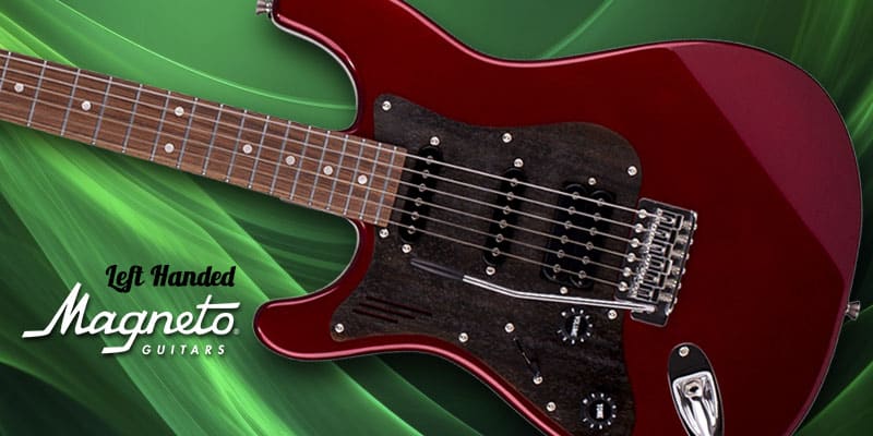 Left Handed Magneto Guitars - A lefty Magneto Sonnet Classic US-1300 Lefthand with a Candy Apple Red finish