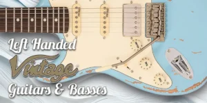 Left Handed Vintage Guitars - Body of a left handed V6 ICON Series with distressed Laguna Blue finish