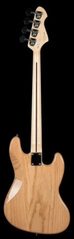 Left Handed Revelation Basses - The back of a Revelation RBJ-67 DLX with a Natural finish