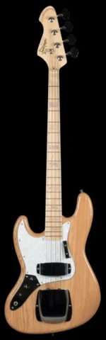 Left Handed Revelation Basses - The front of a Revelation RBJ-67 DLX with a Natural finish