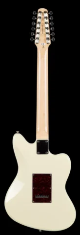 Left Handed Revelation Guitars - The back of a Revelation RJT-60/12 with Vintage White finish
