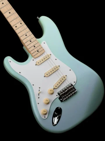 Left Handed Revelation Guitars - The body of a Revelation RTS-57 with Daphne Blue finish