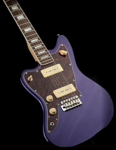 Left Handed Revelation Guitars - The body of a Revelation RVJT with Metallic Purple finish