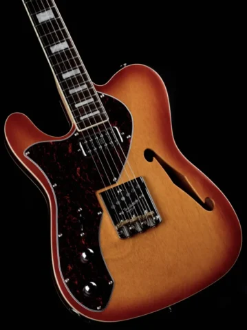 Left Handed Revelation Guitars - The body of a Revelation TSS with Honeyburst finish