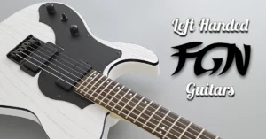 Left Handed FGN Guitars - Body of an FGN JIL2ASHDE664RL with an open pore white finish.