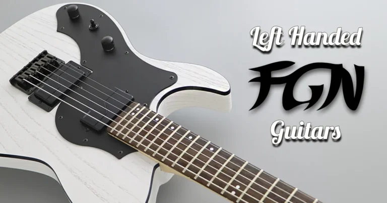 Left Handed FGN Guitars - Body of an FGN JIL2ASHDE664RL with an open pore white finish.