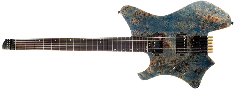 Left Handed Eart Guitars - A GW2L Left Handed in Blue Satin Open Pore finish