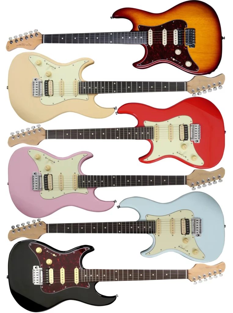 Left Handed Sire Guitars - Larry Carlton S3 LH - Available in 6 finishes; Tobacco Sunburst, Vintage White, Dakota Red, Pink, Sonic Blue, or Black