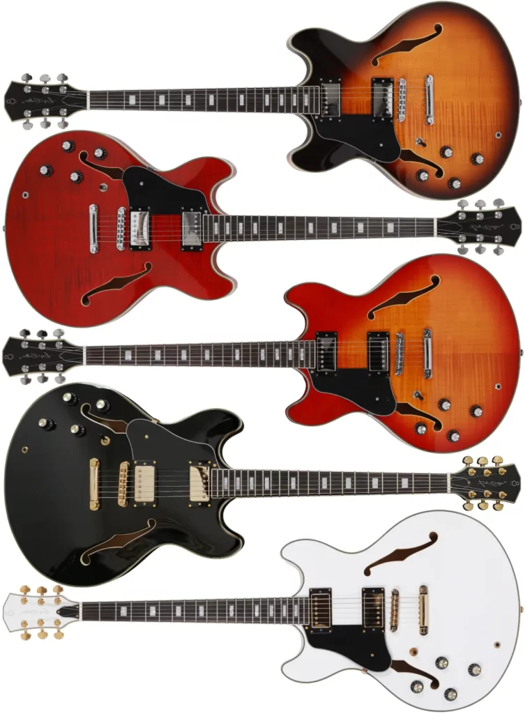 Left Handed Sire Guitars - Sire Larry Carlton H7 LH - Available in 5 finishes; Vintage Sunburst, See Through Red, Cherry Sunburst, Black, or White