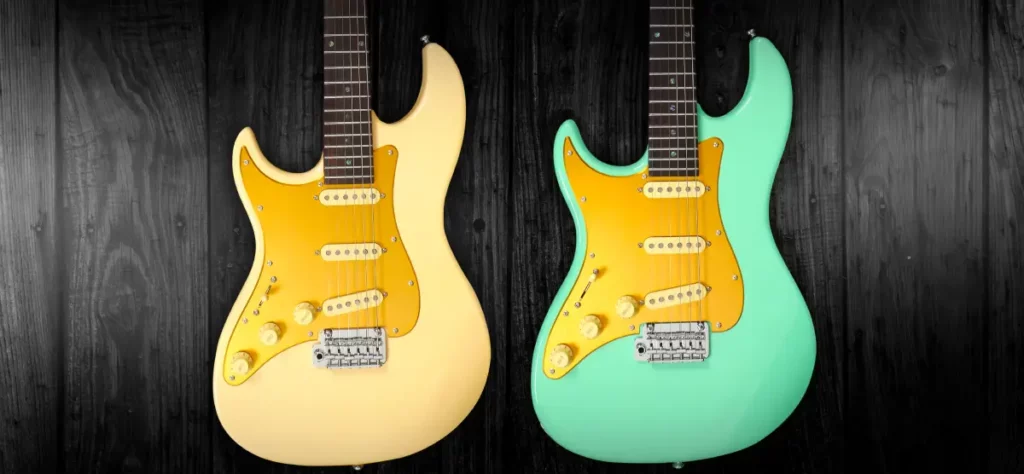 Left Handed Sire Guitars - Two Lefty Sire Larry Carlton S7 Vintage guitars; one in Vintage White and one in Mild Green