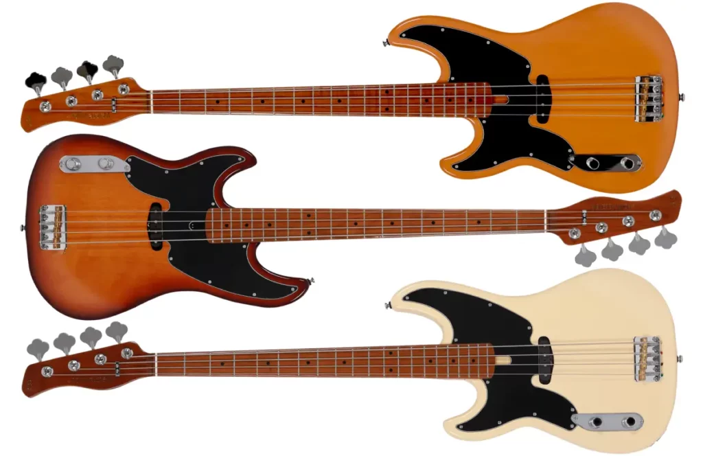 Left Handed Sire Bass Guitars - Marcus Miller D5 LH Fretted or Fretless 4-String - Available in 3 finishes; Butterscotch Blonde, Tobacco Sunburst, or Vintage White