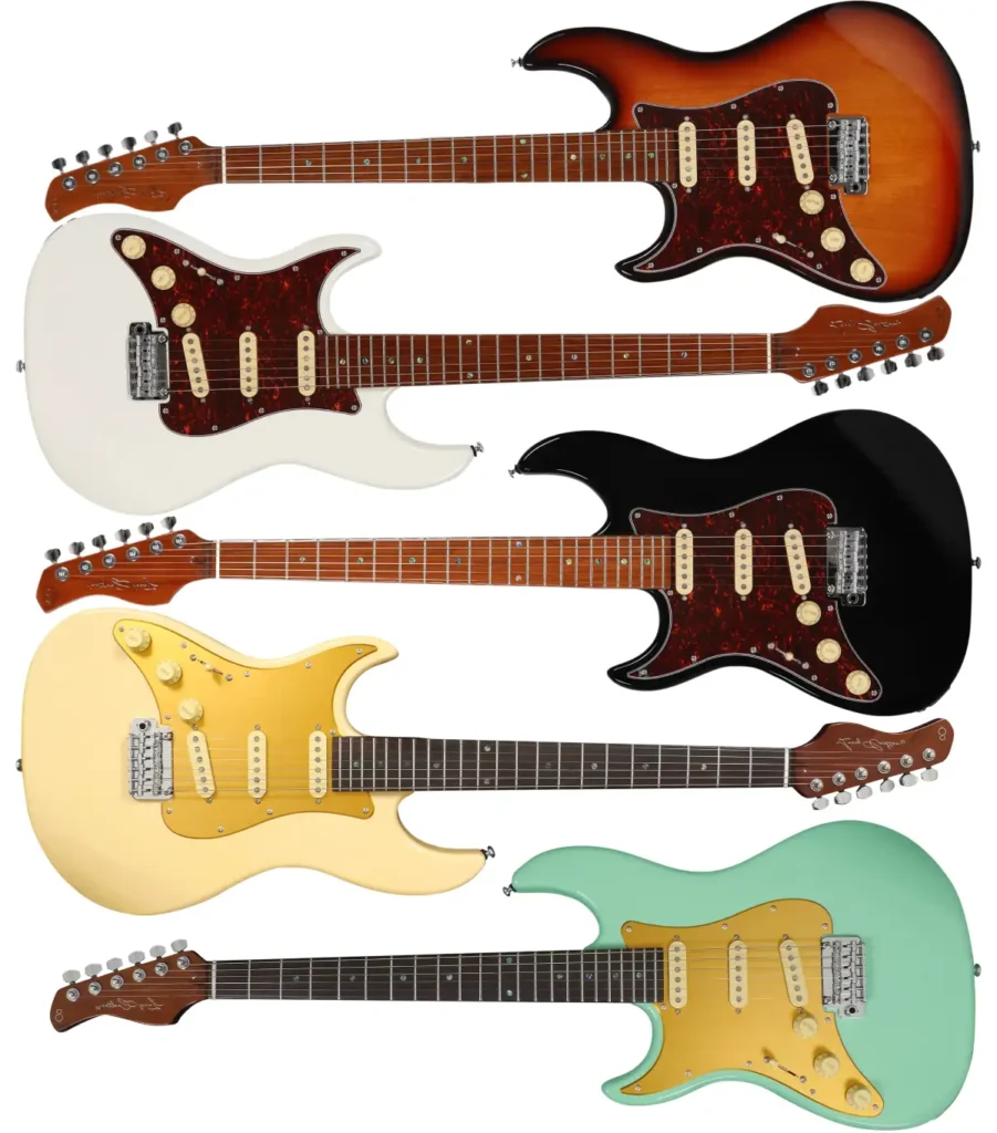 Left Handed Sire Guitars - Sire Larry Carlton S7 Vintage LH - Available in 5 finishes; 3 Tone Sunburst, Antique White, Black, Vintage White, or Mild Green